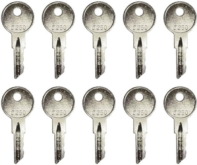 Ignition Keys Replacement For Crown Forklift, Wave, Walkie - 170151-001, 089216-001, C250 (10)